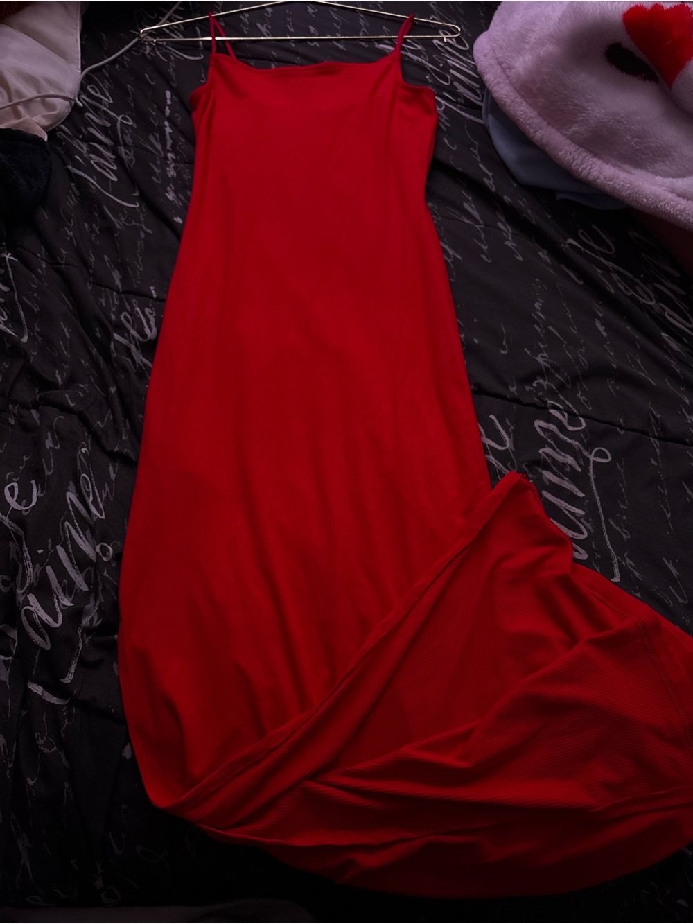 Red Slip Nightgown - Classic Spaghetti Strap Sleep Dress